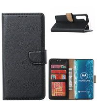 Ntech Motorola Moto Edge 5G Hoesje met Pasjeshouder - Zwart