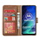 Ntech Hoesje geschikt voor Motorola Moto One Fusion Hoesje met Pasjeshouder booktype case - Bruin
