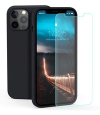 Ntech iPhone 12 Mini Hoesje Nano siliconen Zwart met 1x Screenprotector