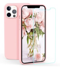 Ntech iPhone 12 Mini Hoesje Nano siliconen Licht Blauw met 1x Screenprotector