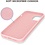 Ntech Hoesje Geschikt voor iPhone 12 Mini Hoesje - Soft Nano siliconen cover TPU backcover - Licht Roze met 1x Screenprotector