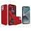 Ntech Hoesje Geschikt voor iPhone 12 Mini Hoesje - Soft Nano siliconen cover TPU backcover - Rood met 1x Screenprotector