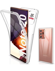 Ntech Samsung Galaxy Note 20 Ultra 360° TPU 2 in 1 Case Hoesje Transparant