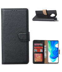 Ntech Xiaomi Poco X3 Hoesje met stand portemonnee book case Pasjeshouder wallet - Zwart