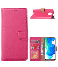 Ntech Xiaomi Poco X3 Hoesje met stand portemonnee book case Pasjeshouder wallet - Pink