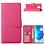 Ntech Hoesje Geschikt voor Xiaomi Poco X3 Hoesje met stand portemonnee book case Pasjeshouder wallet - Pink