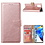 Ntech Hoesje Geschikt voor Xiaomi Mi 10T / Mi 10T Pro 5G Hoesje met Pasjeshouder portemonnee cover / bookcase - Rose Goud