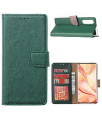 Ntech Oppo Reno 4 Lite / A73 / F17 Pro Hoesje met Pasjeshouder booktype case / wallet cover Groen