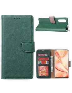 Ntech Oppo Reno 4 Lite / A73 / F17 Pro Hoesje met Pasjeshouder booktype case / wallet cover Groen