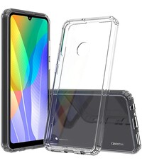 Ntech Huawei Y6p 2020 siliconen Case Hoes Shockproof Cover - Transparant