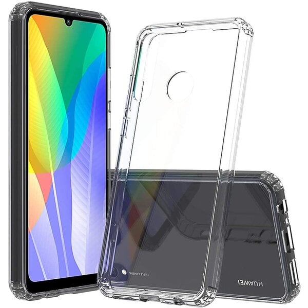 Ntech Geschikt voor Huawei Y6p 2020 siliconen Case Hoes Shockproof Cover - Transparant