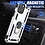 Ntech Hoesje Geschikt voor iPhone 12 Mini hoesje - Hardcase - Tough armor ring Zilver + 2 stuks screenprotector