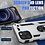 Ntech Hoesje Geschikt voor iPhone 12 Mini hoesje - Hardcase - Tough armor ring Zilver + 2 stuks screenprotector