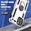 Ntech Hoesje Geschikt voor iPhone 12 Mini hoesje - Hardcase - Tough armor ring Zilver + 2 stuks screenprotector