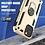 Ntech Hoesje Geschikt voor iPhone 12 Pro Max hoesje - Hardcase - Tough armor ring Goud + 2 stuks screenprotector