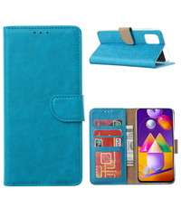 Ntech Samsung Galaxy A42 5G hoesje bookcase Turquoise - Samsung Galaxy A42 wallet case portemonnee hoes cover