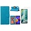 Ntech Hoesje Geschikt Voor Samsung Galaxy A01 Core Hoesje met Pasjeshouder booktype case / wallet cover Turquoise  2 pack Screenprotector / tempered glass