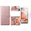 Ntech Hoesje Geschikt Voor Samsung Galaxy A42 5G hoesje bookcase Rose Goud - Galaxy A42 wallet case portemonnee - A42 book case hoes cover - 2X screenprotector / tempered glass