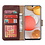 Ntech Hoesje Geschikt Voor Samsung Galaxy A42 5G hoesje bookcase Bordeaux - Galaxy A42 wallet case portemonnee - A42 book case hoes cover - 2X screenprotector / tempered glass