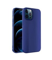 Ntech iPhone 12 / 12 Pro Hoesje Geborsteld TPU  Blauw