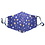 Merkloos Mondkapje wasbaar - verstelbaar - 100% Katoen - Blauw - Sterretjes