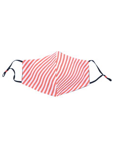 Merkloos Mondkapje wasbaar - verstelbaar - 100% Katoen - Rood/Wit - Stepen