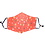 Merkloos Mondkapje wasbaar - verstelbaar - 100% Katoen - Rood - Sterretjes