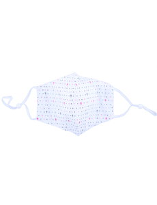 Merkloos Mondkapje wasbaar - verstelbaar - 100% Katoen met ruimte voor Filter - Wit - Roze/Grijze - Doodskoppen