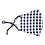 Merkloos Mondkapje wasbaar - verstelbaar - 100% Katoen met ruimte voor  Filter - Zwart/Wit vierkant Patroon