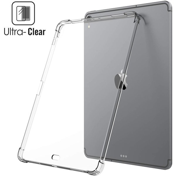 Ntech Hoes geschikt voor iPad Air 4 10.9 hoesje - siliconen transparant cover /Hoes geschikt voor iPad Air 4 (2020) Anti-Shock siliconen Backcover Clear