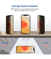 Ntech Screenprotector Geschikt voor 12 / 12 Pro Privacy Tempered glass