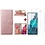 Ntech Hoesje Geschikt Voor Samsung Galaxy S20 FE hoesje - bookcase Rose Goud - Galaxy S20 FE wallet case portemonnee hoesje - S20 FE book case hoes cover Met 2X screenprotector / tempered glass