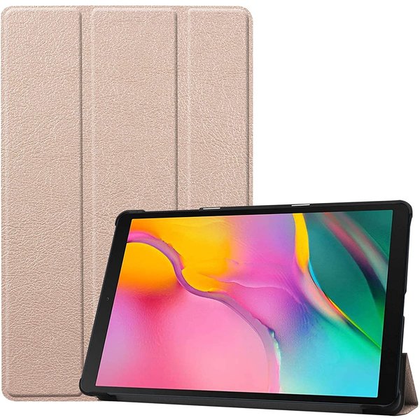 Ntech Hoes Geschikt voor Samsung Galaxy Tab A7 Hoes - 10.4 inch - (2020/2022) - Trifold Bookcase - Goud