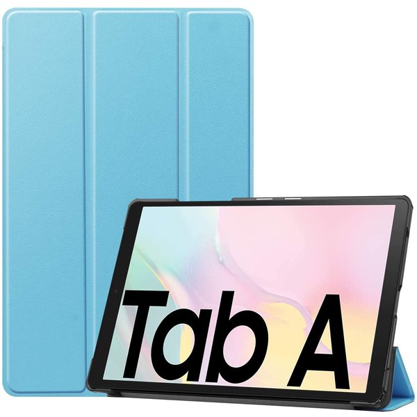 Ntech Hoes Geschikt voor Samsung Galaxy Tab A7 Hoes - 10.4 inch - (2020/2022) - Trifold Bookcase - Licht Blauw