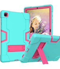 Ntech Samsung Galaxy Tab A7 Kickstand Hybride Armor Aqua / Pink