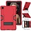 Ntech Hoes Geschikt voor Samsung Galaxy Tab A7 Hoes Shockproof case - 10.4 inch - (2020/2022) - Kickstand Hybride Armor - Rood