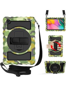 Ntech Samsung Galaxy Tab A7 Kids Case Camouflage Groen
