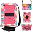 Ntech Hoes Geschikt voor Samsung Galaxy Tab A7 Hoes Kids Case - 10.4 - (2020/2022) - Robuuste Hybridee Armor met Handband - Camouflage Pink