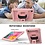 Ntech Hoes Geschikt voor Samsung Galaxy Tab A7 Hoes Kids Case - 10.4 - (2020/2022) - Robuuste Hybridee Armor met Handband - Rose Goud