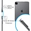 Ntech Hoes geschikt voor Apple iPad 11 2020, Shockproof siliconen case met Schokbestendig Transparant cover