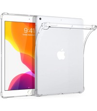 Ntech iPad 2021 Hoes - iPad 2020 hoes Siliconen - iPad 2019 10.2 Hoes, siliconen Shockproof Hoesje met Schokbestendig Transparant cover