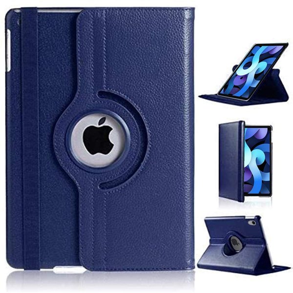 Ntech Hoes geschikt voor iPad Air 5 Hoes M3/M2 (2025/2024), iPad Air 5th/4th Gen - 360 Graden Draaibare bookcase met standaard - Donkerblauw