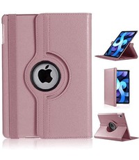 Ntech iPad Air 2020 Hoes - 360 Graden Draaibare bookcase met standaard - Rose Goud