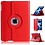 Ntech Hoes geschikt voor iPad Air 5 Hoes M3/M2 (2025/2024), iPad Air 5th/4th Gen - 360 Graden Draaibare bookcase met standaard - Rood