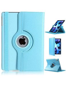 Ntech iPad Air 2020 Hoes - 360 Graden Draaibare bookcase met standaard - Lichtblauw