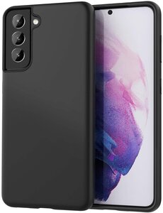 Ntech Samsung Galaxy S21 Hoesje siliconen hoesje Flexibel en schokbestendig TPU Zwart