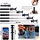 Ntech  Selfie Stick Draadloos 3 in 1 Tripod voor Geschikt voor iPhone 14 / 14 Pro / 14 Pro Max / Geschikt voor iPhone  13 / 12 / 12 / 13 Pro / 12 / 13 Pro Max - Zwart