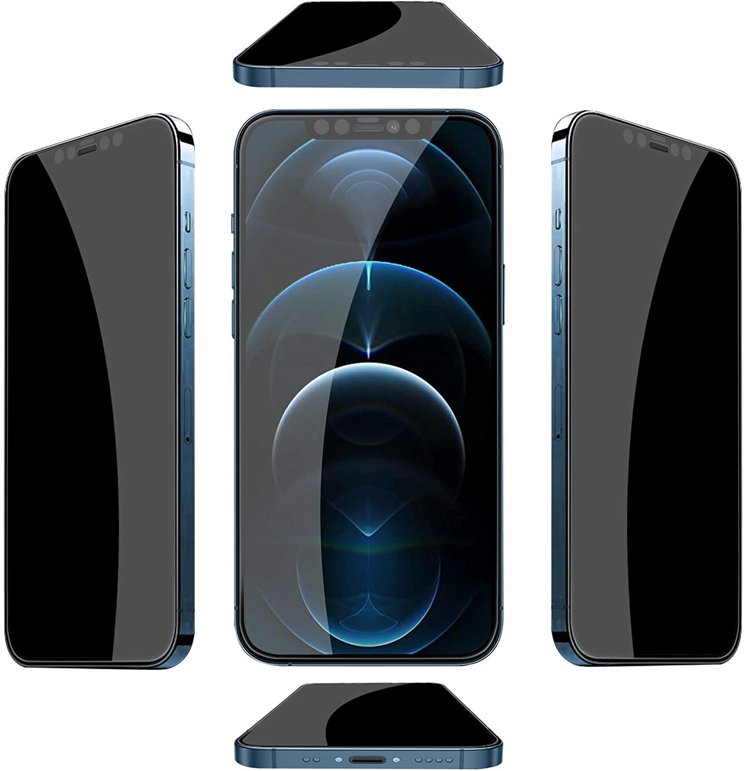 Iphone 12 Pro Max Privacy Screenprotector Glass Iphone 12 Pro Max Antispy Premium Screenprotector 2pack Tempered Glass Phonecompleet Nl