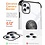 Ntech Hoesje Geschikt voor iPhone 12 Pro Max hoesje - Backcover met Ringhouder - Verstevigde hoeken - Transparant/Zwart