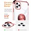 Ntech Hoesje Geschikt voor iPhone 12 Pro Max hoesje - Backcover met Ringhouder - Verstevigde hoeken - Transparant/Roze